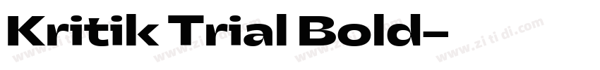 Kritik Trial Bold字体转换